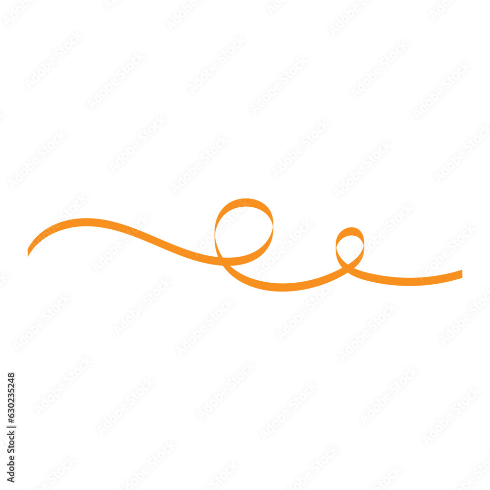 Orange Curly Ribbon Orange Curly Ribbon