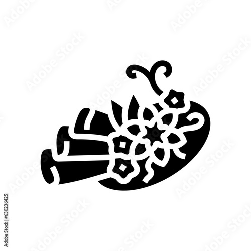 fascinator hat cap glyph icon vector. fascinator hat cap sign. isolated symbol illustration