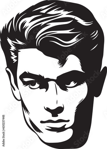 Hand-drawn Retro Man in business suit, Retro comics, American cartoon comic books and pulp novels black vector on a white background, illustration, vector, SVG 