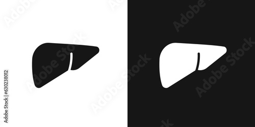 Liver organ icon. Human liver, hepatology vector sign