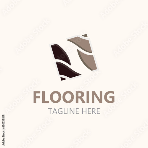 Flooring Logo design, custom Layer company Vector elegant parquet Illustration