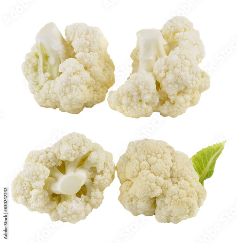 fresh cauliflower on transparent png