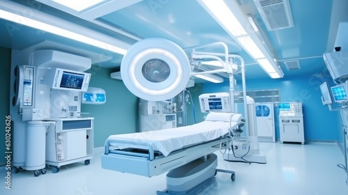 Clean modern operating room in hospital.