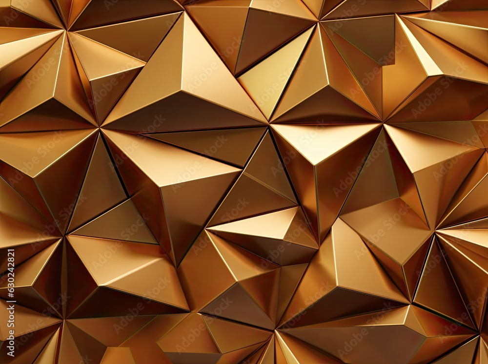 Fototapeta premium This vibrant golden triangle captivates with its perfect symmetry and rich amber hues, creating a mesmerizing artful pattern that is sure to delight the senses