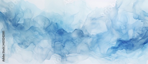 A captivating watercolor sketch of a blue and white abstract cloud painted with a wild, creative style evoking emotion and inspiration