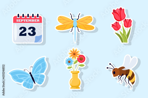 Set Collection of Spring Sticker