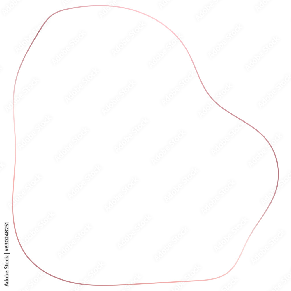 Rose gold Abstract Organic Shape Outline Border Rose gold Abstract Organic Shape Outline Border