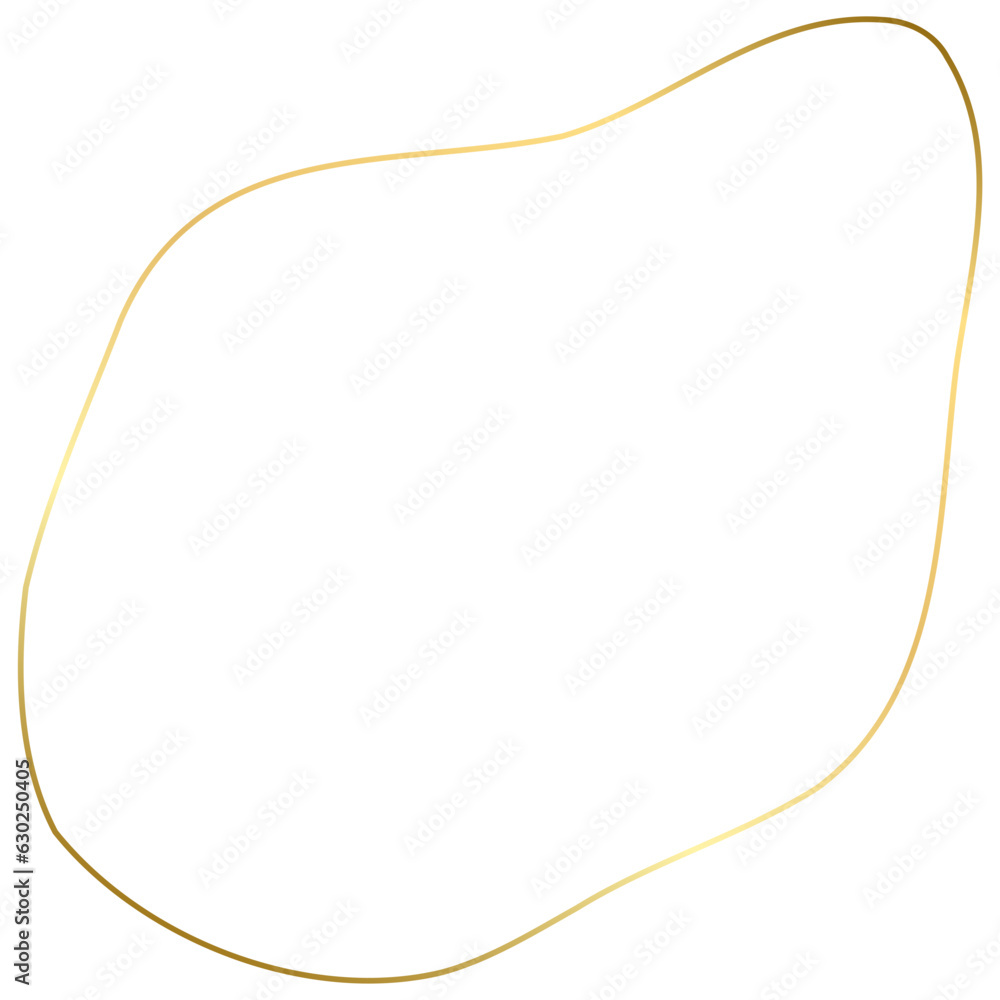 Gold Abstract Organic Outline Border Gold Abstract Organic Outline Border