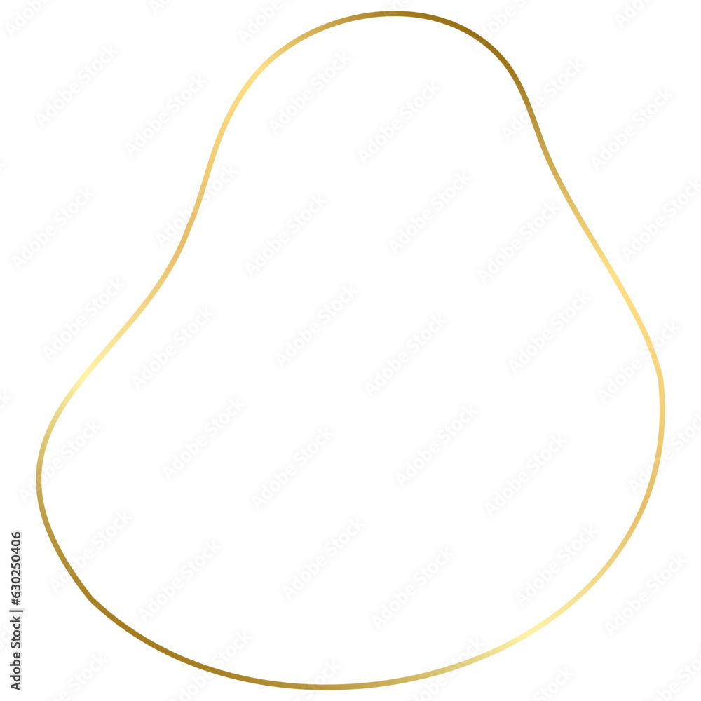Gold Abstract Organic Outline Border Gold Abstract Organic Outline Border