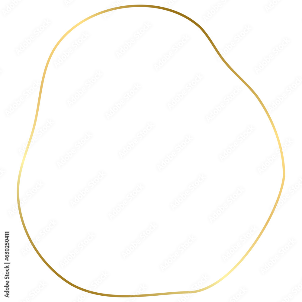 Gold Abstract Organic Outline Border Gold Abstract Organic Outline Border