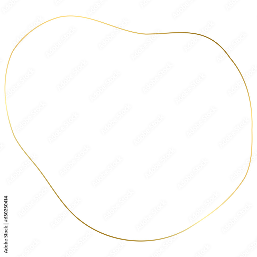 Gold Abstract Organic Outline Border Gold Abstract Organic Outline Border