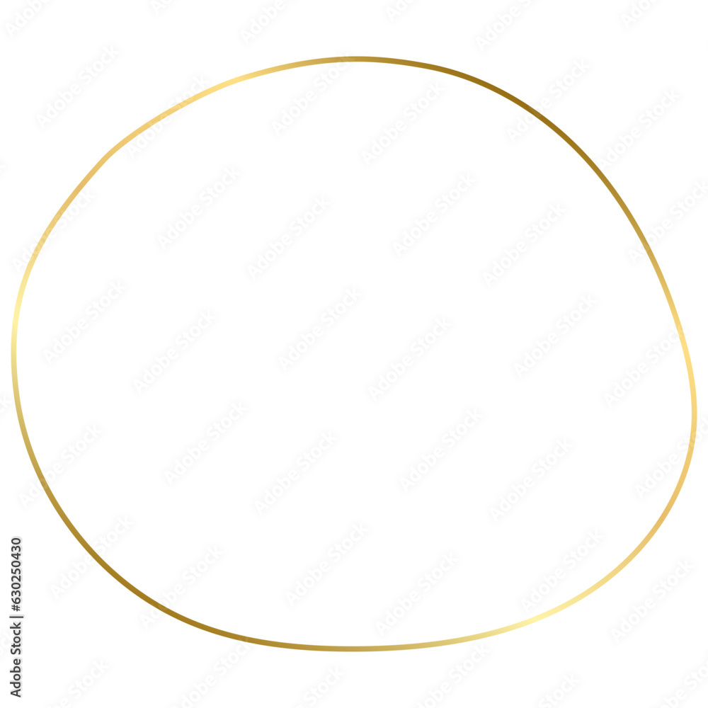 Gold Abstract Organic Outline Border Gold Abstract Organic Outline Border
