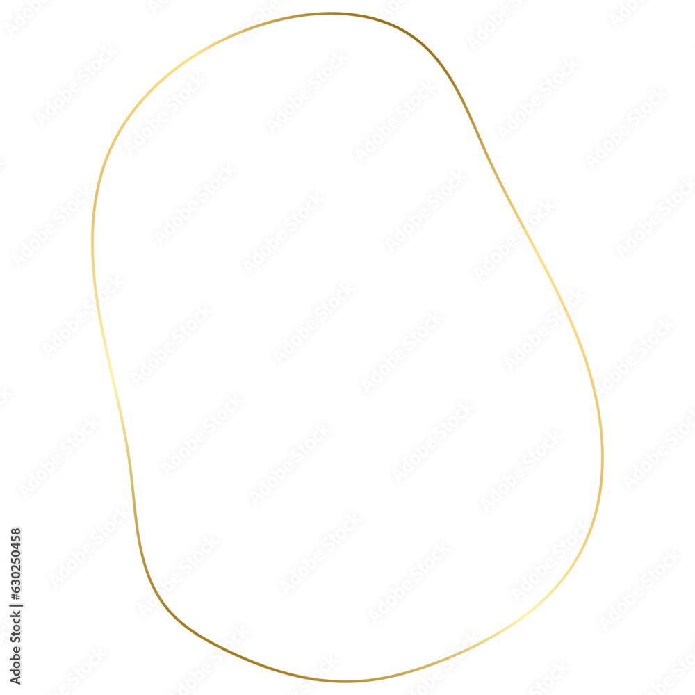 Gold Abstract Organic Outline Border Gold Abstract Organic Outline Border