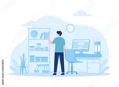 404 error concept flat illustration