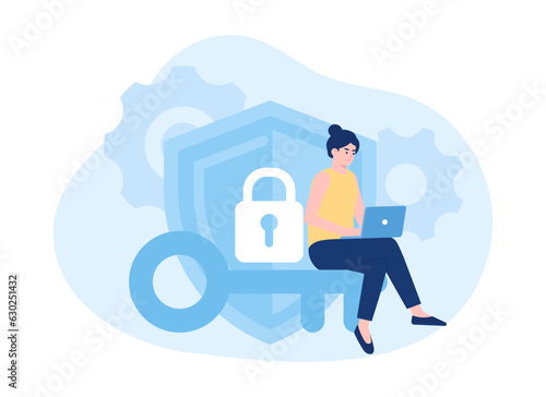 Vpn concept flat illustration
