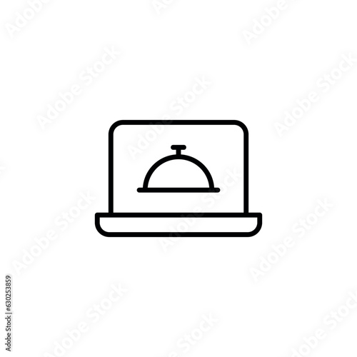 Food Service icon design with white background stock illustration