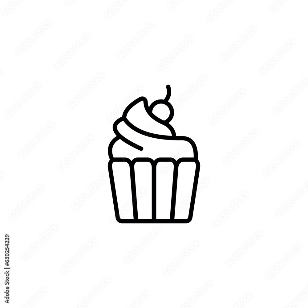 Cupcake icon design with white background stock illustration Cupcake icon design with white background stock illustration