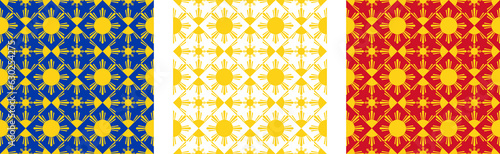 sun pattern set. vector illustration
