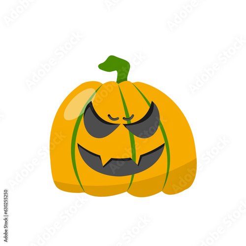 Evil, Ghost face on pumpkin set for Halloween photo