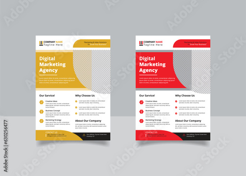 Corporate Modern Business Flyer Design Template.