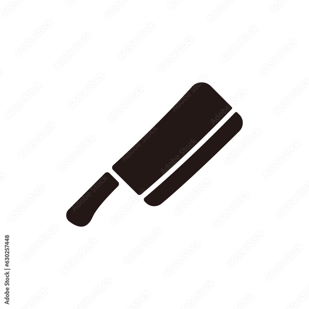 Cleaver icon.Flat silhouette version. Cleaver icon.Flat silhouette version.