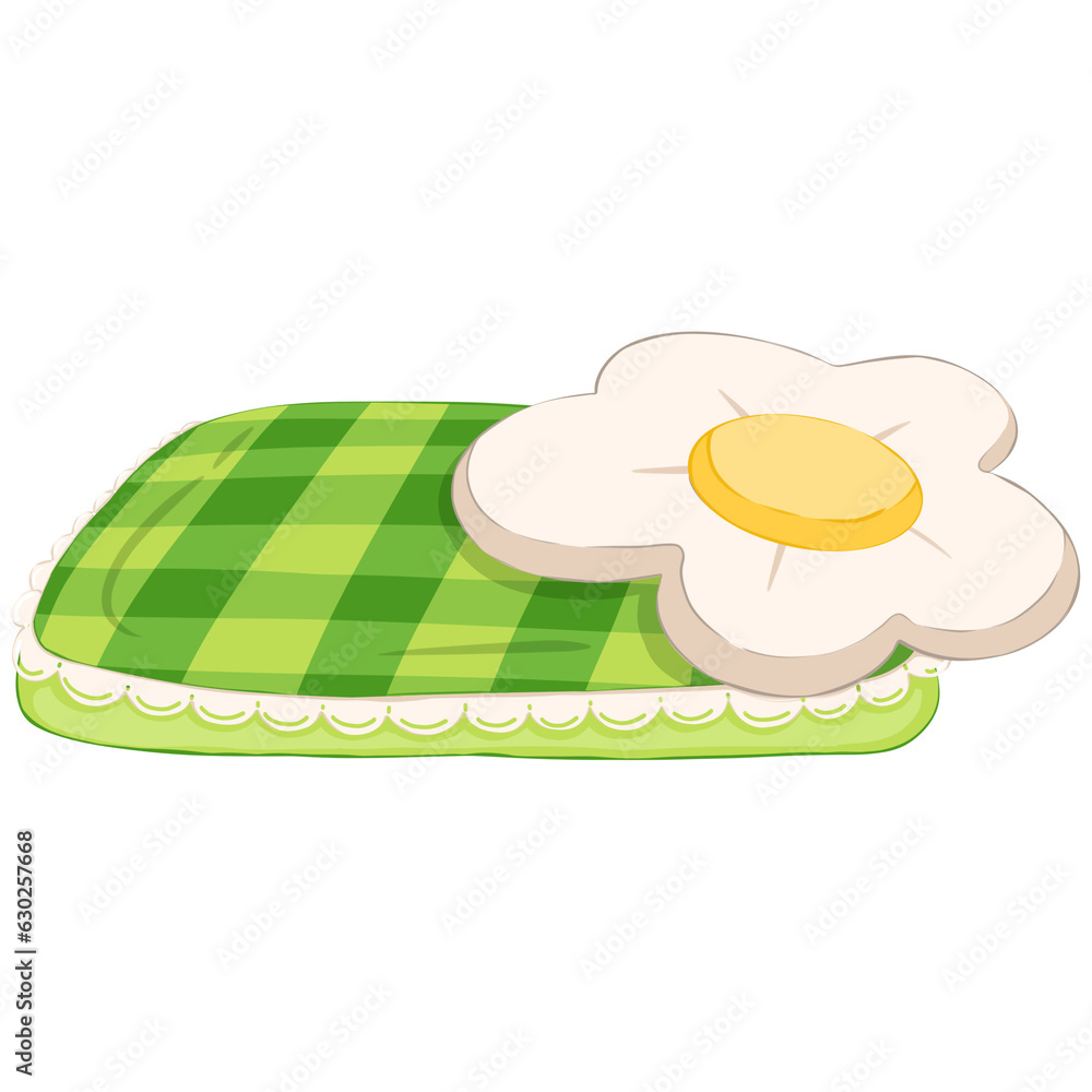 Picnic cushion and daisy pillow Picnic cushion and daisy pillow