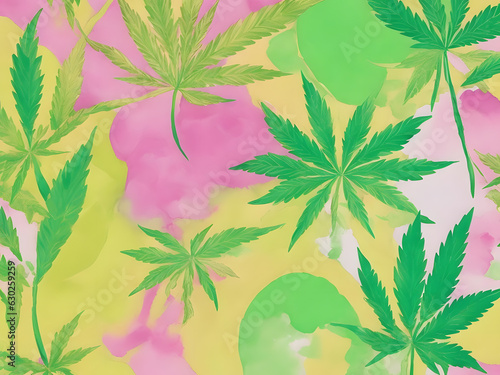 marijuana seamless pattern