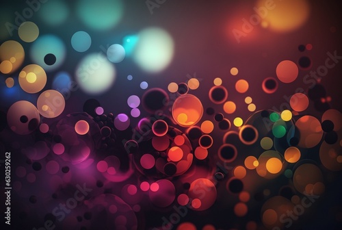 Soft LED out of focus bokeh effect background. generative ai