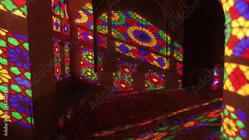 Prayer Hall Of Nasir Ol Molk Pink Mosque Shiraz Iran