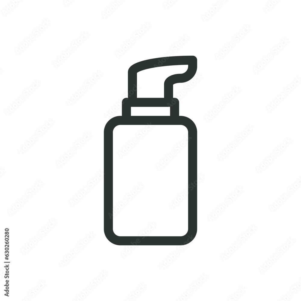 Foundation makeup isolated icon, face base vector icon with editable stroke Foundation makeup isolated icon, face base vector icon with editable stroke