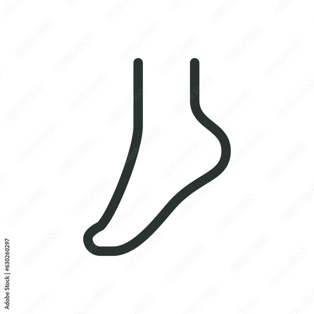 Female leg isolated icon, foot care vector icon with editable stroke Female leg isolated icon, foot care vector icon with editable stroke