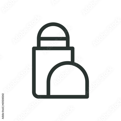 Deodorant isolated icon, plastic roll deodorant vector icon with editable stroke