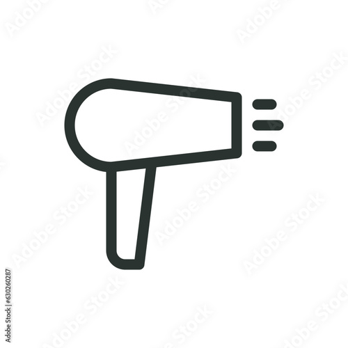 Hair dryer isolated icon, Hairdryer vector icon with editable stroke