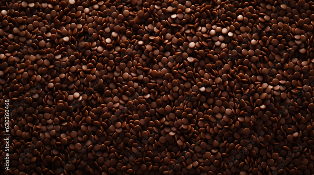 Chocolate sprinkles background. Sweet cocoa flakes. Generative AI Chocolate sprinkles background. Sweet cocoa flakes. Generative AI