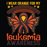 leukemia awareness tshart design vector