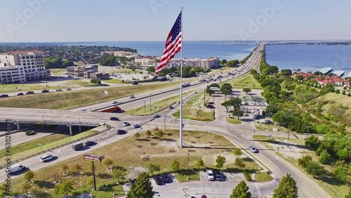 American flag in Rockwall, Texas.