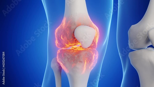 Animation of a man's knee 