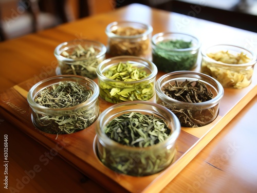 green tea in different bowls © Tim Kerkmann