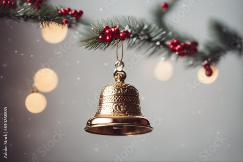 christmas bells with ribbon