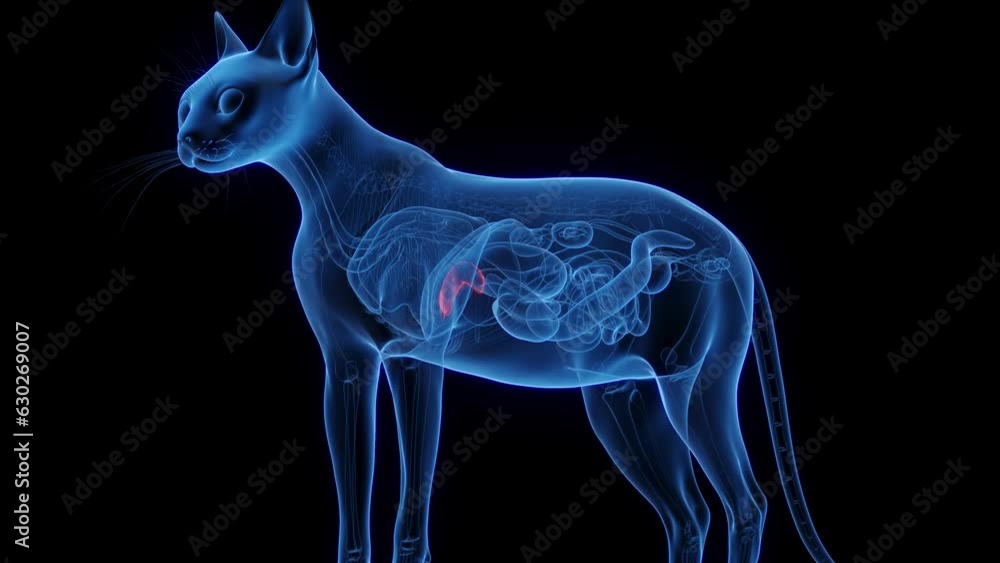 Animation of a cat's gallbladder Animation of a cat's gallbladder