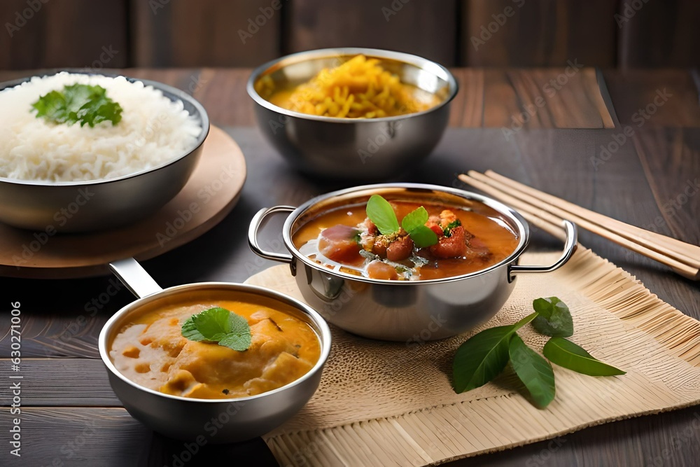 chicken curry with rice Generated AI