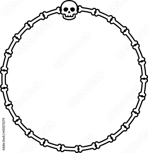 Skull frame circle halloween