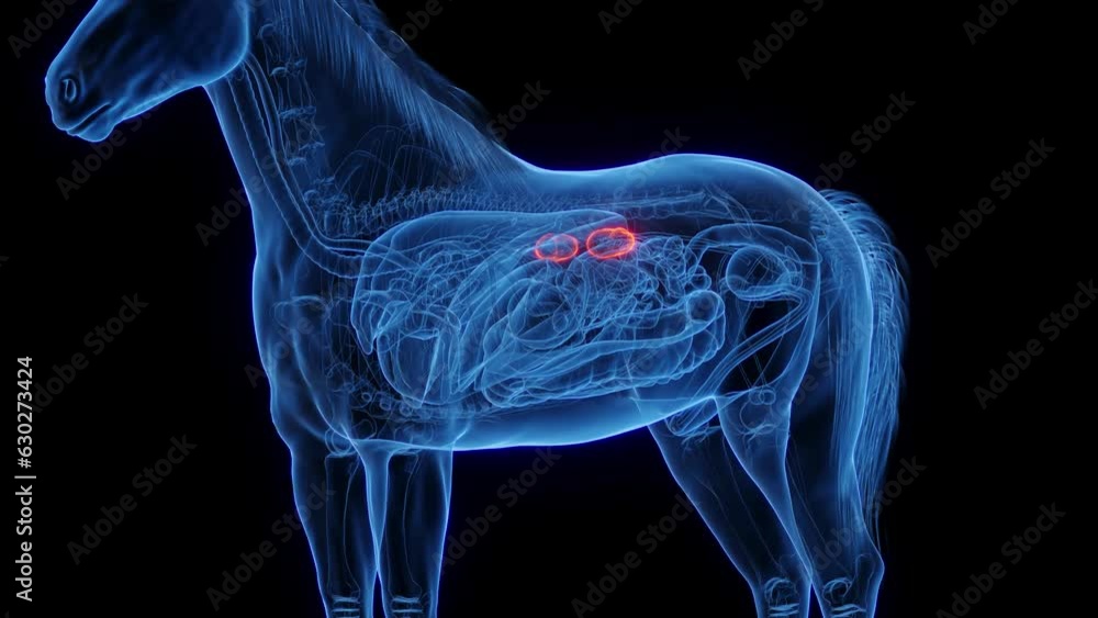 Animation of a horse's kidneys Animation of a horse's kidneys