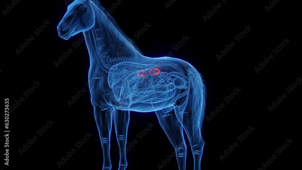 Animation of a horse's kidneys Animation of a horse's kidneys