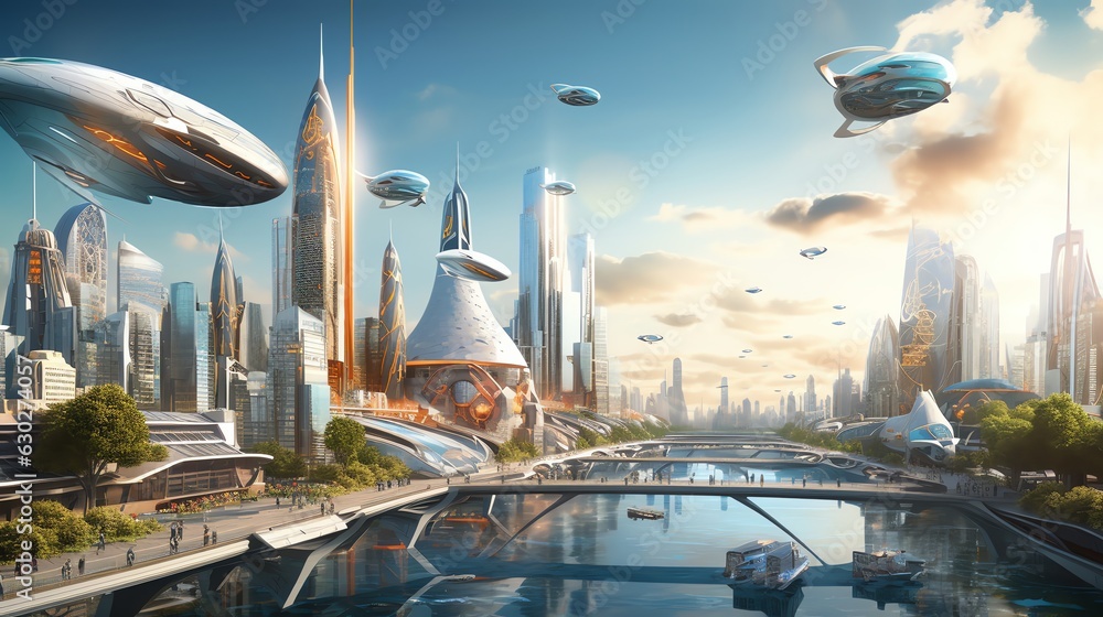 panorama of a futurecity panorama of a futurecity