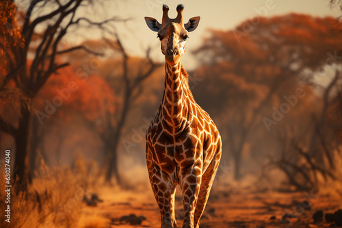 giraffe in the savannah © Paulius