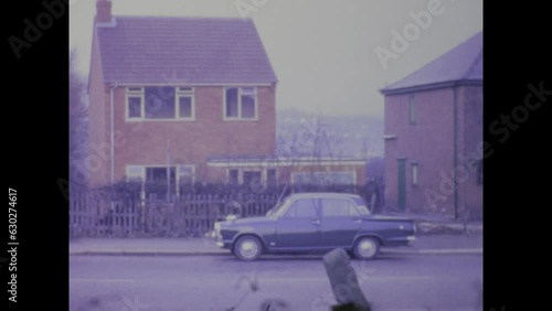 United Kingdom 1966, Charming English Residential Area - 1960s Historic Footage photo