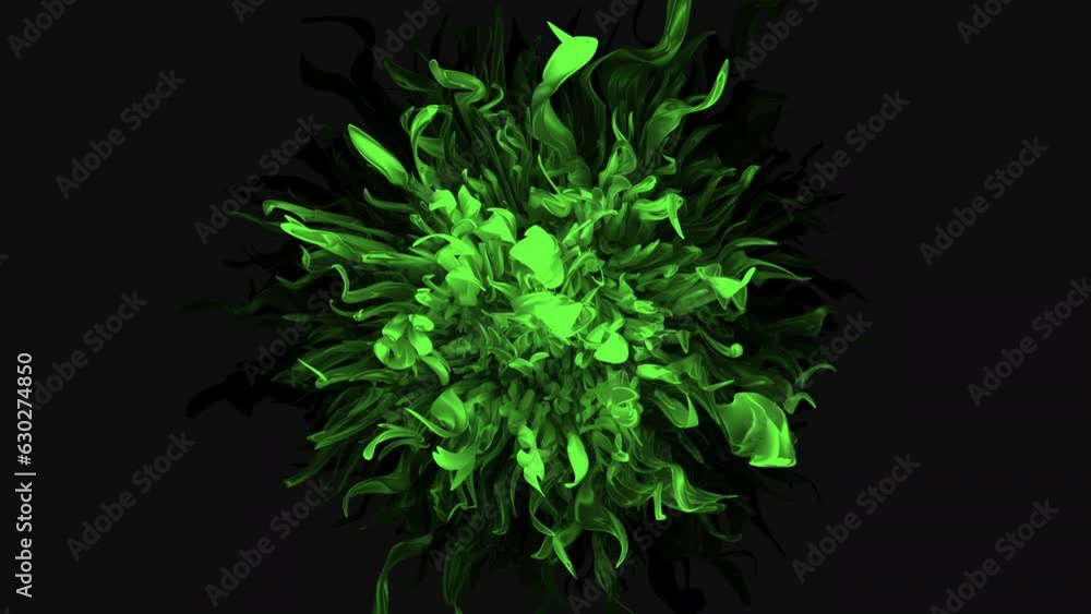 A vivid display of contrast, this green flower pops against a mysterious black background, creating a captivating piece of art that speaks to the beauty of nature A vivid display of contrast, this green flower pops against a mysterious black background, creating a captivating piece of art that speaks to the beauty of nature