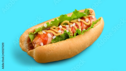 hot dog with mustard png vector image 