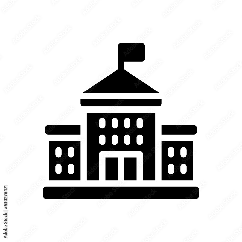 Obraz premium school glyph icon